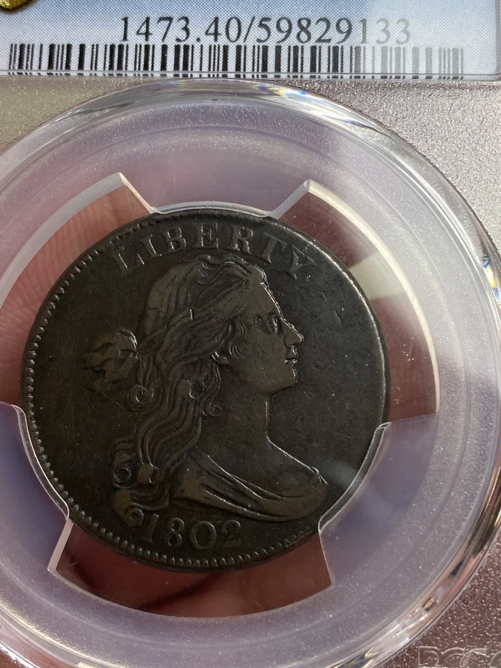 1802 S-228 R-2 PCGS XF40 1/000 Draped Bust Large Cent Coin 1c Choice Example - Image 3 of 4