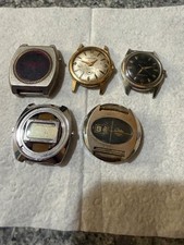 (5) Vintage 1970’s men’s watch lot ( Megatron, Chateau, Bulova,Sportsman, timex)