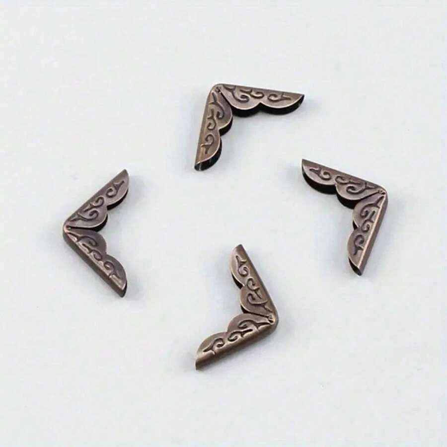 Álbum de recortes diario menú álbumes protectores de esquina libro triángulo metal guardias de esquina Foto 2 de 4