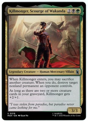 Killmonger, Scourge of Wakanda - 0218 - Marvel Super Heroes MSH- MTG NM/M