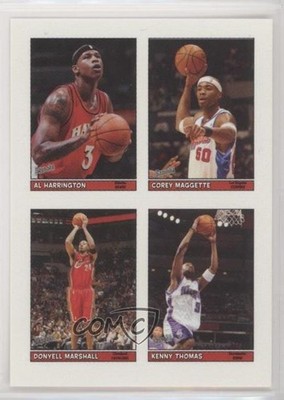 2005 Bazooka 4-on-1 Stickers Al Harrington Corey Maggette Donyell Marshall 0s5