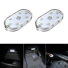 2 PCS Car Led Lights Interior,White Ambient Lighting Car 2PCS White Lights