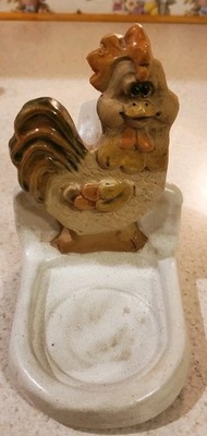Vintage Max Hindt Pottery Chicken Candle Cup Plant Holder Signed Rare
