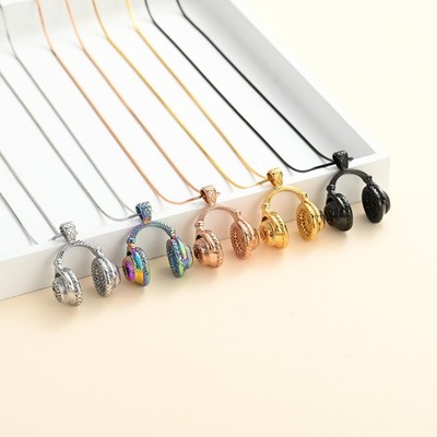 Headphone Urn Pendant Cremation Jewelry Ashe Memory Necklace Memorial Jewelry