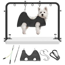 Adjustable Dog Grooming Arm for Table: 42'' Height, 27'' 39'' Width, Clamp Fi...