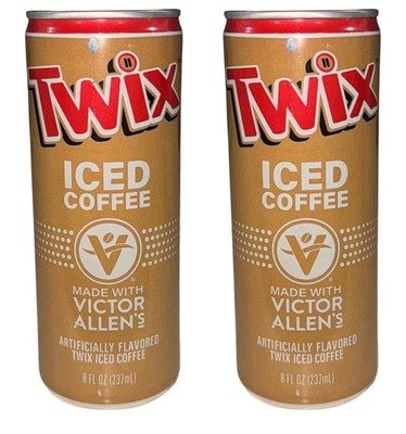 Twix Iced Coffee 2-Pack 8oz   Chocolate Caramel Coffee Drink   Victor Allen RTD