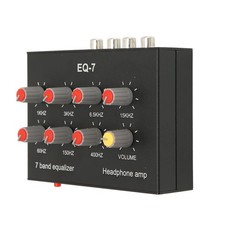 Sound Equalizer 7 Band Output Input 12dB High Bass Adjustment 2 Channel