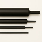 BLACK HEAT SHRINK TUBING 2:1 RATIO  1.2mm - 25mm CAR ELECTRICAL CABLE SLEEVING