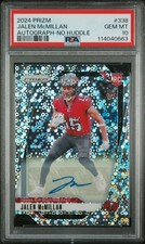 2024 PANINI PRIZM AUTO-NO HUDDLE #338 JALEN MCMILLAN PSA 10
