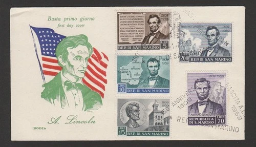 San Marino 1959 Abraham Lincoln FDC