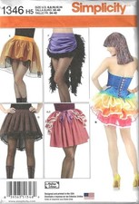 SIMPLICITY 1345 MISSES SKIRTS  BUSTLE PATTERN 2014  COSPLAY HALLOWEEN  NEW