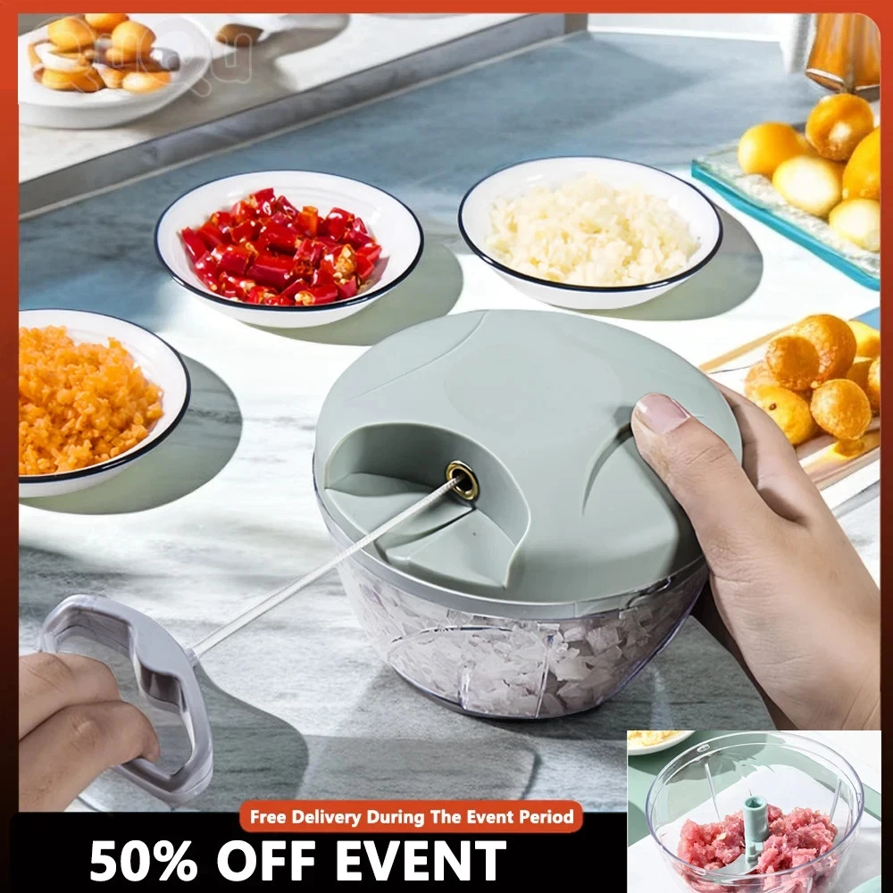 500ML/900ML Manual Meat Mincer Garlic Chopper Rotate Garlic Press Crusher
Opens in a new window or t