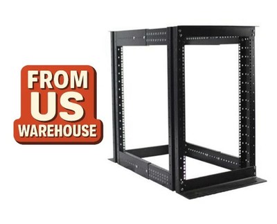 Raising Electronics 15U 4 Post 19'' Open Frame Server Rack Adjustable Depth