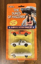 Ertl Dukes of Hazzard Diecast Chase Set General Lee Boss Hogg Cadillac 1997