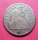 1872 LIBERTY SEATED SILVER DOLLAR. CIRCULATED.