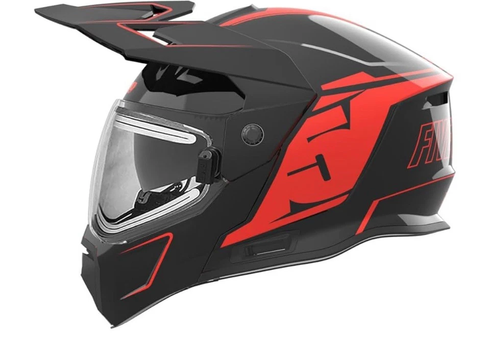 Casco de moto de nieve 509 Delta R4 Ignite Fidlock doble escudo eléctrico negro Aura Foto 2 de 4