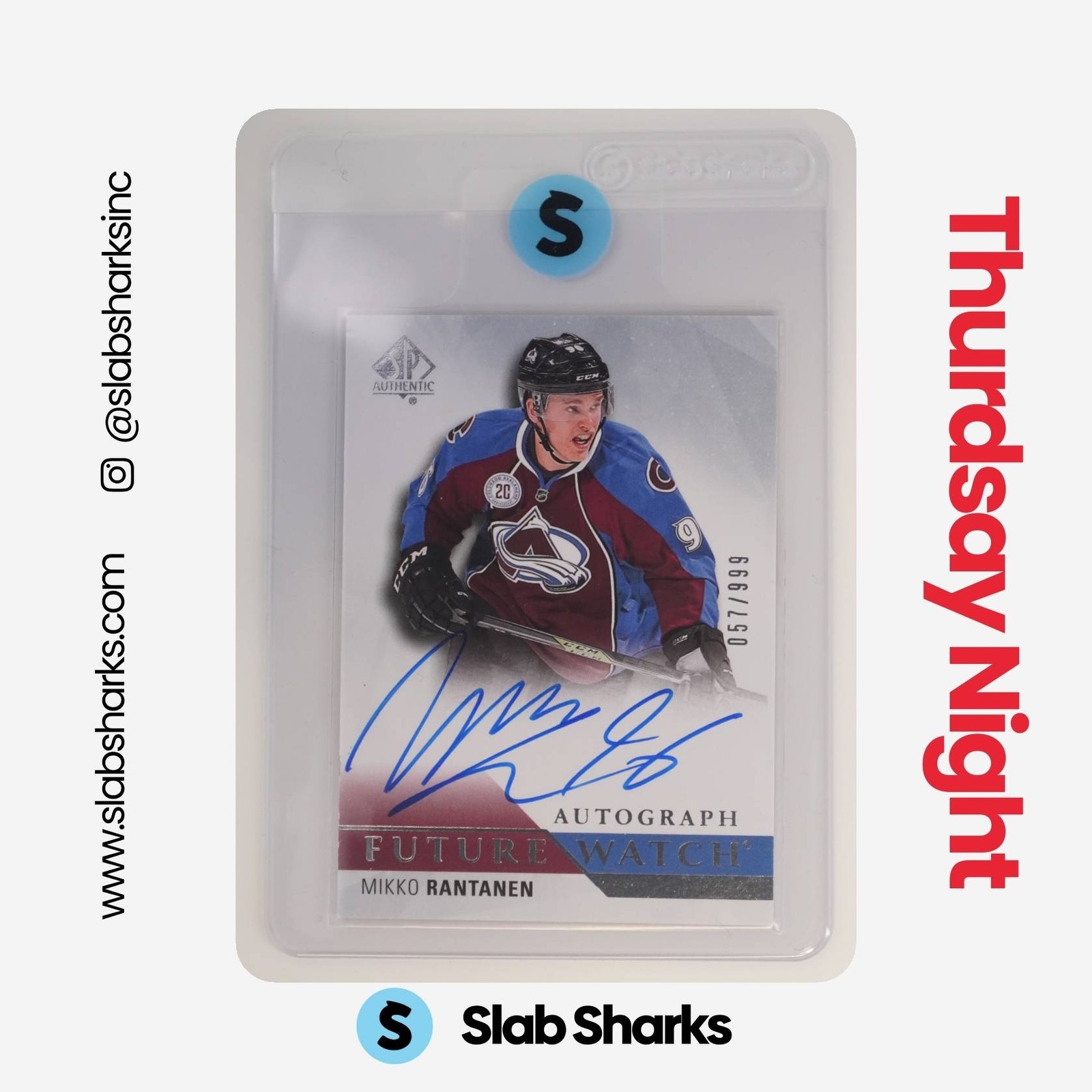 2015 SP AUTHENTIC #276 MIKKO RANTANEN FUTURE WATCH AUTO ROOKIE /999