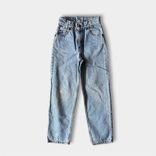 Vintage Levi's 550 Relaxed Fit Slim Orange Tab Jeans Boy Girl 9 USA