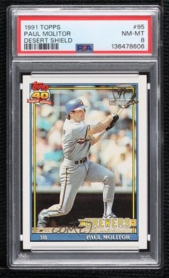 1991 Topps Operation Desert Shield Paul Molitor #95 HOF Shield 07qw