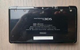 Nintendo 3DS Clear Black Region Free Console 16GB Tested w/ Charger & Stylus