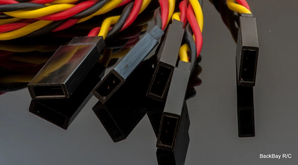 (5) JR / Hitec Servo Extension Leads with 60CM Heavy Duty Twisted 20awg Wire - Image 3 of 4