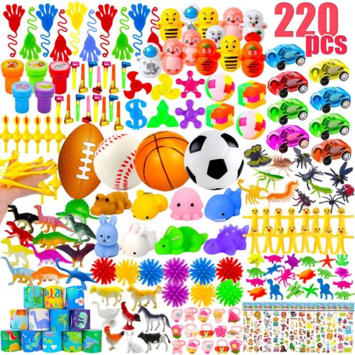 GOAUS Easter Egg Fillers Party Favors for Kids 220 Pcs Small Toys Prizes Bulk...