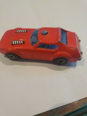 MATCHBOX 1970 Superfast ★ FIRE CHIEF CAR Vintage 1976 Matchbox Superfast No. 64 Fire Chief Red Die-Cast Car