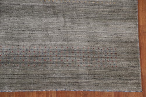Eye-catching Gabbeh Area Rug Green Handmade Wool 8x10 ft - Picture 7 of 21