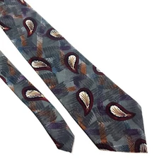 Mark Alexander Textured Silk Tie Green Floral Short Wide