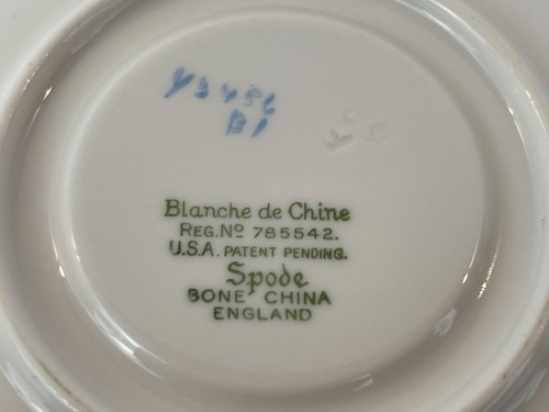 Copeland Spode “Blanche de Chine” Geisha Blue Porcelain Set of 8 Cups & Saucers - Picture 10 of 12