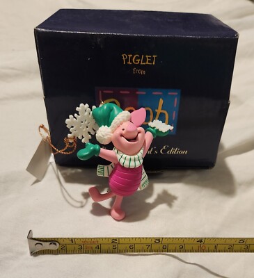 DISNEY PIGLET FROM POOH GROLIER PRESIDENT'S EDITION CHRISTMAS ORNAMENT