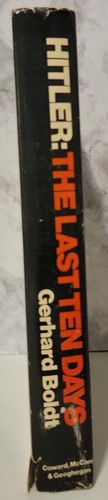 Hitler: The Last Ten Days An Eyewitness Account Gerhard Boldt 1973 Hardcover - Imagen 2 de 3