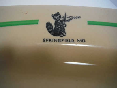 1951 CAT AND FIDDLE RESTAURANT WARE 13.25" PLATTER,SPRINGFIELD,MO SHENANGO INCA - Picture 8 of 9
