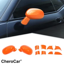 Side Rearview Mirror & Arm Decor Cover Shell Cap Trim for 2009+ Dodge Challenger