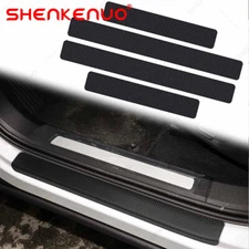 For Chevrolet Silverado Door Sill Protector 4D Carbon Fiber Scuff Plate Stickers