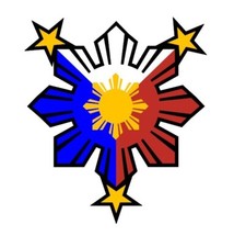 Filipino Pride Star Sun Sticker Die Cut Decal Philippines 4.5" x 4.0" 