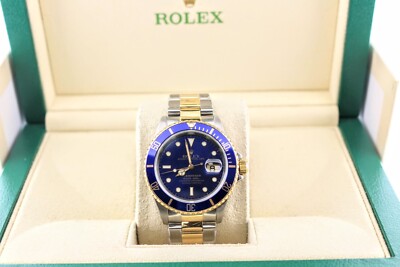 1997 Rolex Submariner 16613 Blue Dial TT Oyster No Papers 40mm