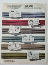 1945 Cohama designer colors Adrian Omar Kiam Hattie Carnegie vintage ad