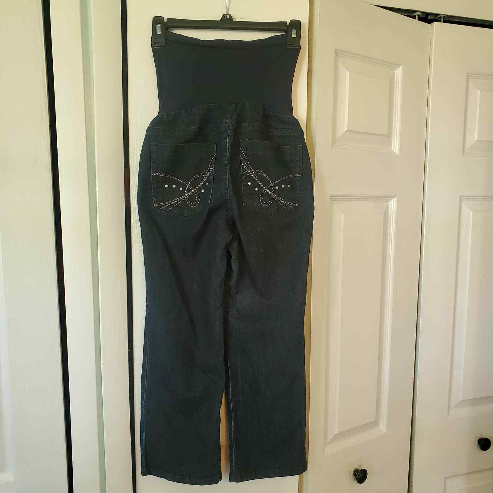 Motherhood maternity full panel capris sz M pregnancy jeans eBay