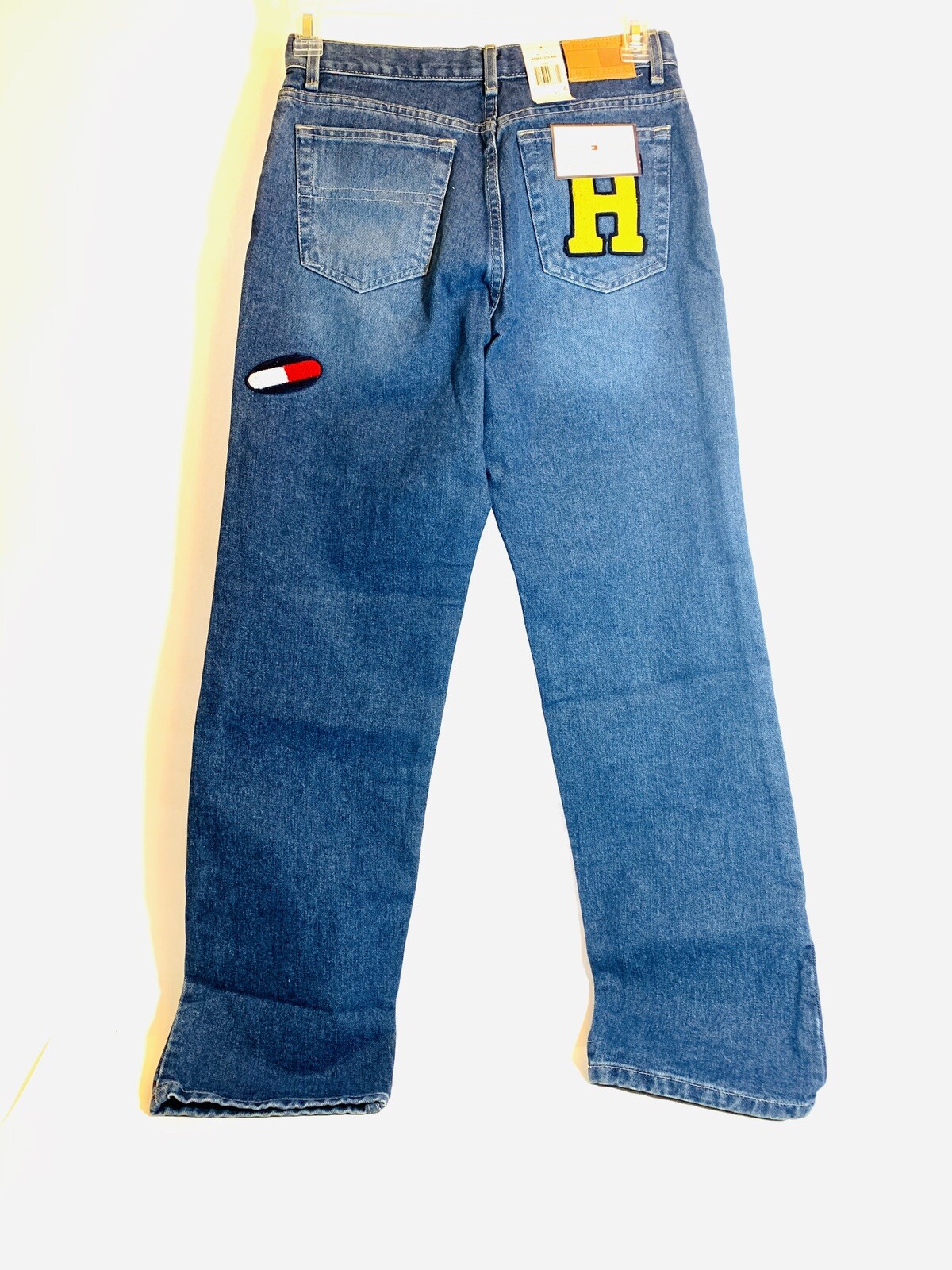NEW Vintage Women’s Tommy Hilfiger Patch Embroidered Jeans Size 6, 90s Rare image 2