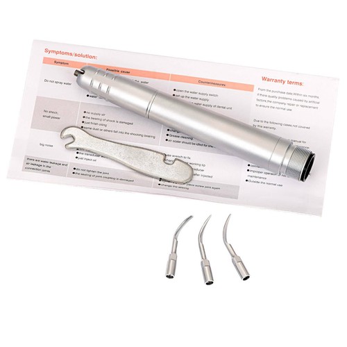Dental Hygienist Ultrasonic Air Perio Scaler Handpiece 2 Holes + 3 Tips