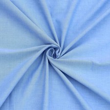 Unstitched Cotton Chambray Solid Sewing Fabric , Sky Blue ,Navy Blue ,Light Blue