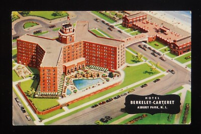1953 Aerial View Artist Sketch Hotel Berkeley-Carteret Cabana Club Asbury Park N