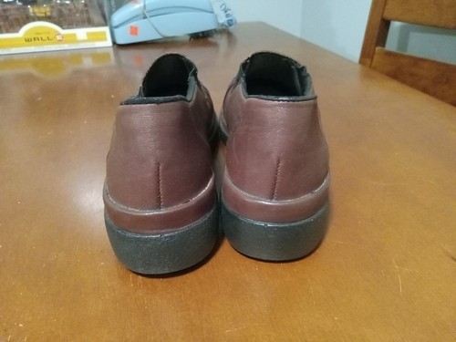 Rieker Anti stress Brown Leather Loafers Slip On Shoes Women's Size 7.5 US 38 EU - Picture 4 of 5