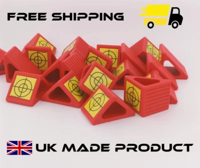 PROTEX MX 60x Red 20mm Surveying Reflective Targets – 45° & 90° Angles –Monitoring Control