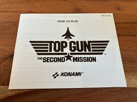 Nintendo NES Top Gun Second Mission Spiel Modul mit Schuber H&uuml;lle Anleitung USA