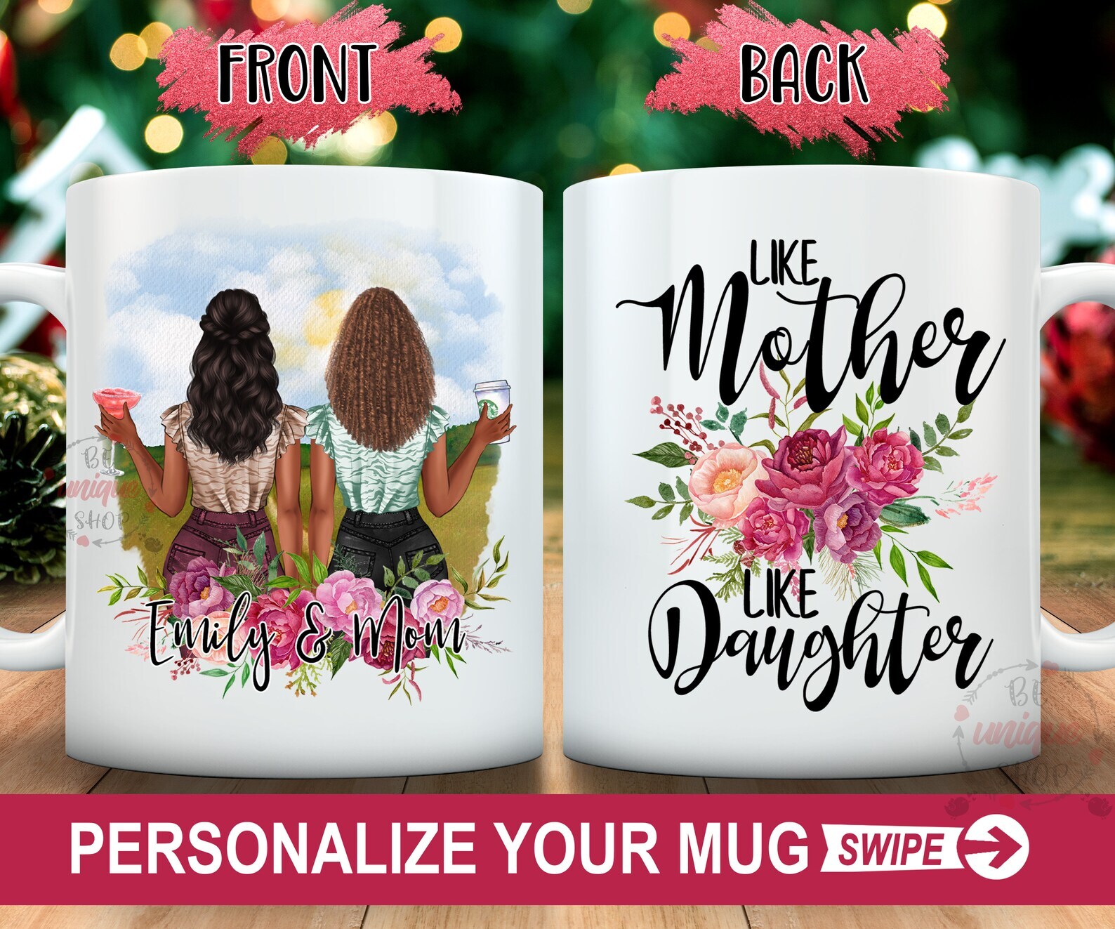 Personalized Mother And Daughter Like Mother Like Daughter Mug Gift Mother