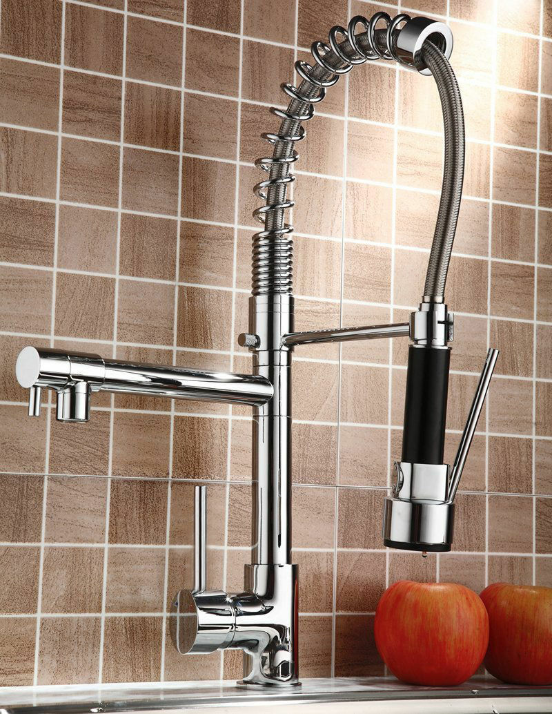 Kraus Chrome 1 Handle Pull Down Kitchen Faucet For Sale Online Ebay