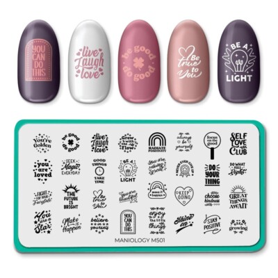     MANIOLOGY Nail Stamping  Plate Live, Love and Stamp (M501) 