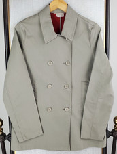 VTG BANANA REPUBLIC SAFARI CO Womens Size Medium Khaki Double Breasted Jacket